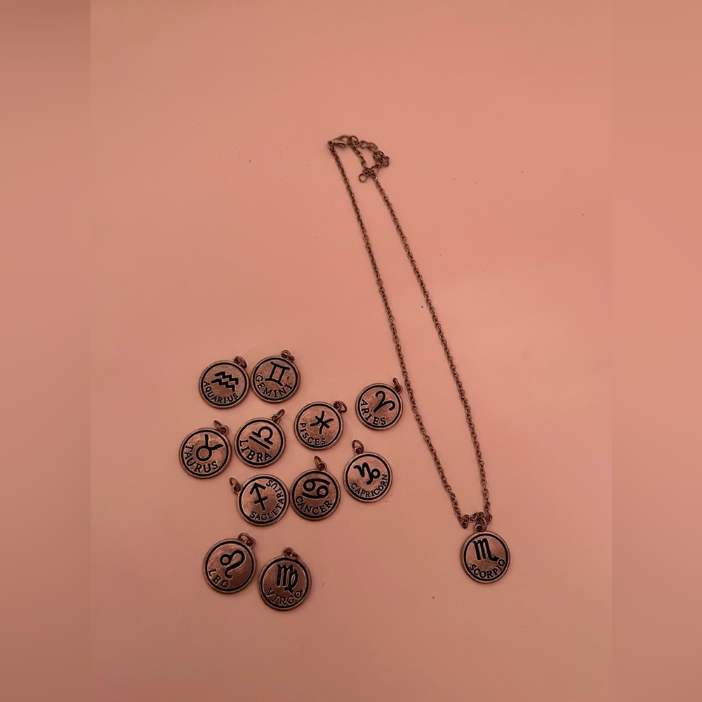 Zodiac necklace.  Please specify your desired sign when ordering